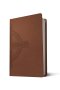 NLT Large Print Premium Value Thinline Bible, Filament Enabled (LeatherLike, Brown Celtic Cross)