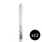 Pack of 12 Baptismal Candles  12 x 7/8 Inch - White Cathedral