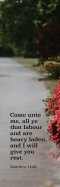 Inspirational Bookmark: All Ye That Labour (Package of 25)