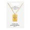 Necklace-Rectangle-I Am The Vine...-Gold Plated (John 15:5) (15" w/ 2" Extender)