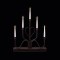 32cm Lit Black Metal Modern Heart Design Candle Bridge with 5 LED and Timer - Battery Operated