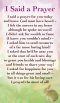 I Said a Prayer for You Prayer Card Pack of 20