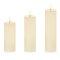 Set of 3 Cream Flickabright LED Candle