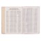 Whisper Pink Floral Faux Leather Large Print Thinline King James with Thumb Index