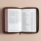 CSB Personal Size Bible, Holman Handcrafted Collection, Zipper Closure, Marbled Tan Premium Calfskin
