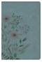 KJV Large Print Thinline Bible, Teal/Floral Leathertouch