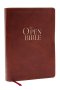 The Open Bible: Read and Discover the Bible for Yourself (KJV, Brown Leathersoft, Red Letter, Comfort Print)