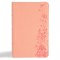 CSB Single-Column Compact Bible, Digital Study Edition, Blush Floral LeatherTouch