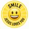 Smile Jesus Loves You Stickers Emoji (Pack of 48) 