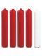 15" x 2" Advent Candle Set - Red & White (Over Dipped)