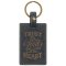 Trust in the Lord Charcoal Grey Faux Leather Keychain - Proverbs 3:5
