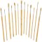 Round Tip Hog Hair Paint Brushes (Pack of 12)
