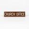Sign Engraved Church Office Adhesive Back Walnut