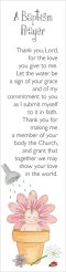 Bookmarks - A Baptism Prayer Pack of 10 Individual Design