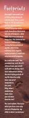 Bookmarks - Footprints (Sunset Scene) Pack of 10 Individual Design
