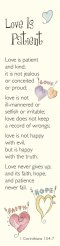Bookmarks - Love Is Patient Pack Of 10 Individual Design