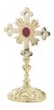 Golden Plated Reliquary with Stones H 28 cm