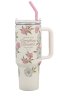 Everything Beautiful Whimsical Blooms 40 oz Stainless Steel Travel Tumbler - Ecclesiastes 3:11