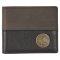 Strong and Courageous Black and Brown Leather Wallet