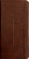 NLT Pocket Thinline Bible, Filament Enabled (LeatherLike, Brown Cross, Red Letter)
