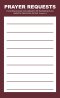 Prayer Request Card - Burgundy (Package of 50)
