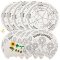 Sunflower Life Cycle Colour-In Sticker Wheels (Pack of 5)