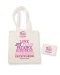 Love, Joy & Peace Natural Cotton Shopper With Foldaway Pouch