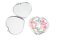 Coral Butterfly Heart Shaped Compact Mirror6 X 6Cm.