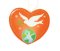 Dove HeartChristmas Decoration - Orange (661)