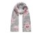 Grey Floral Print Long Scarf (93231)