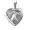 Sterling Silver Engraved Double Heart Locket With Sterling Silver Necklace (H1315)