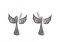 Emily Collection Sterling Silver Angel Stud Earrings (G1097)