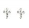 Sterling Silver White Crystal Cross Stud Earrings (R9245/W)
