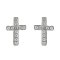 Sterling Silver Cubic Zirconia Cross Stud Earrings (H1564/C)