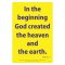 Waterproof Scripture Poster: Ge. 1.1