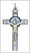 3" Blue Enamel Metal Crucifix