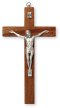 10" Mahogany Wood Crucifix