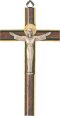 8" Metal Risen Christ Wood Crucifix