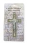 3" Brown Enamel Saint Benedict Metal Crucifix