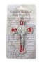 3" Red Enamel Saint Benedict Metal Crucifix