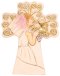 4 1/8" Girl Communion Resin Cross