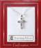 Open Cross Confirmation Silver Necklet