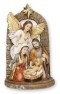 6" Resin Holy Family with Angel Nativity Set