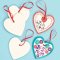 Heart Ceramic Hanging Decorations - Pack of 5