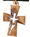 Wooden Cross Dove Pendant