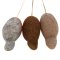 Handmade Whimsical Winter Robins (Set of 3) Hanging Biodegradable Christmas Tree Decorations