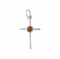 Silver and Amber Cross Pendant