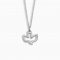 Rhodium Plated Open Dove Pendant