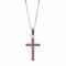 Light Rose Swarovski Crystal Cross Pendant