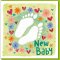 New baby feet Greetings Card